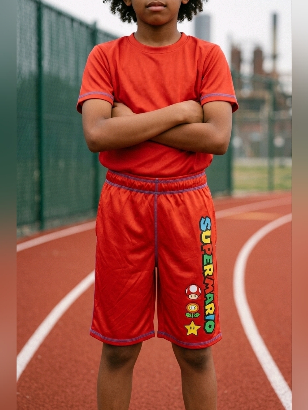 NWT Super Mario Red Boys Athletic Shorts with Graphic. XL 18/20